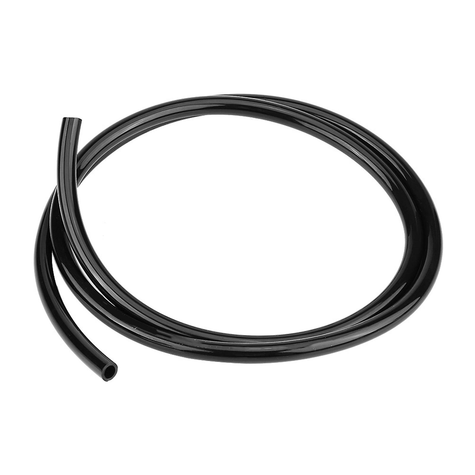 Motorcycle Universal Non Braided Rubber Fuel Line Hose Petrol Oil Pipe 1m Long Black