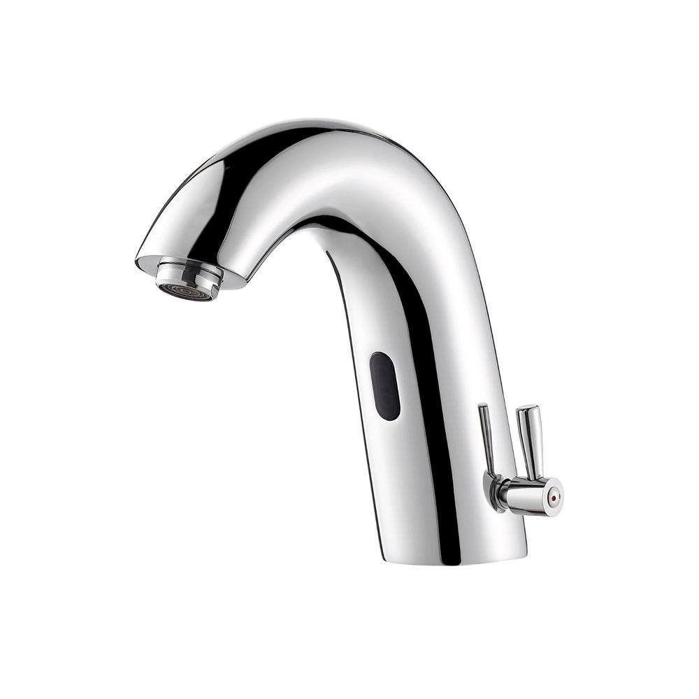 ROSWELL Jumilla BatteryAC Powered Commercial Touchless Single Hole Bathroom Faucet in Polished Chrome 811112-BAF-PCT