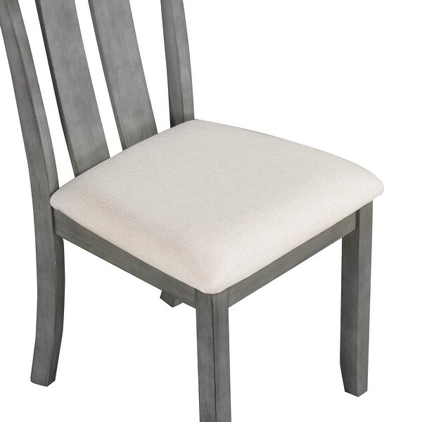 Set of 4 Dining Chairs Soft Fabric Dining Room Chairs with Seat Cushions and Curved Back