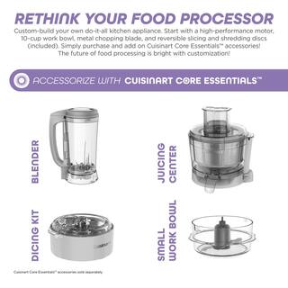 Cuisinart Core Custom 10-Cup White Food Processor with All-in-One Storage FP-110