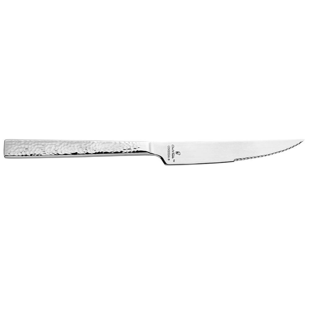 Oneida Chef's Table Hammered 180 Stainless Steel Steak Knives (Set of 12) B327KSSF