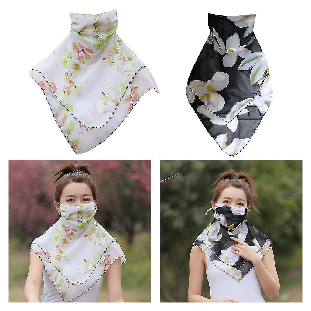 2x Face Mask Scarf Shields Neck Gaiter  Ice Silk Neck Masks Shade