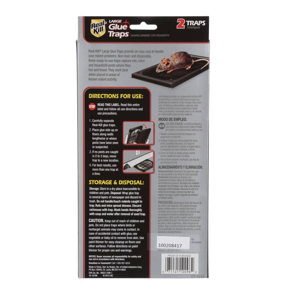 Real-Kill Large Rat and Mice Glue Traps (2-Count) Hg-10096-6