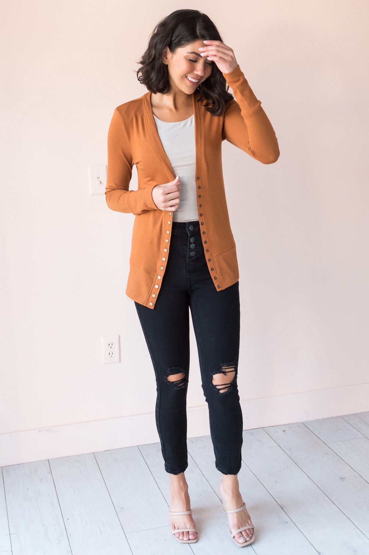 Free Soul Modest Button Cardigan