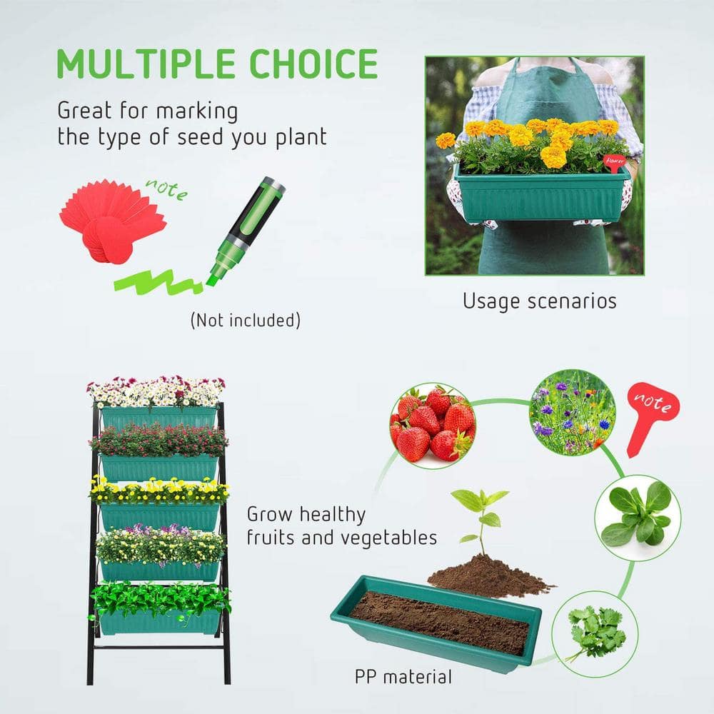 VIVOSUN 4 ft. 5-Tier Vertical Raised Garden Bed X002F5UWMP