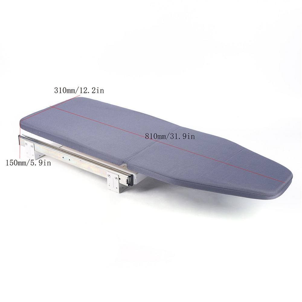 YIYIBYUS 31.9 in. x 12.2 in. Gray Closet Pull-Out Ironing Board HG-WMTCY-6951