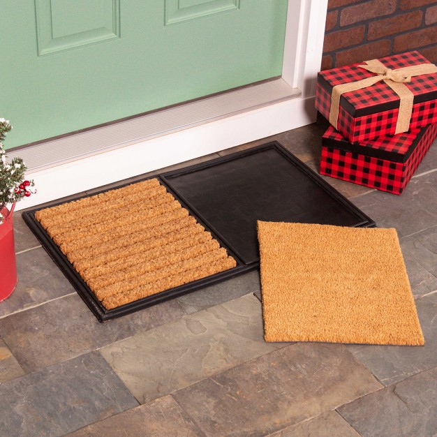 Interchangeable Coir Mat And Boot Scraper Tray