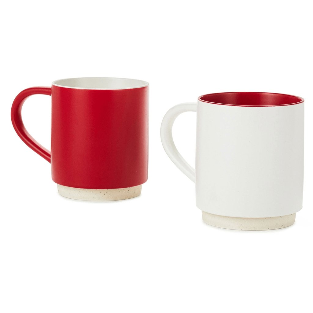 Hallmark  Sweet Stuff and Hot Stuff Stacking Mugs, Set of 2