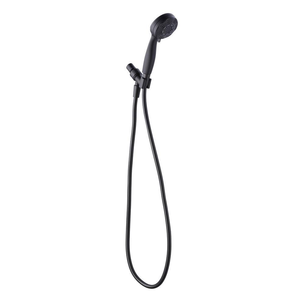 Glacier Bay 6-Spray Patterns with 1.8 GPM 3.6 in. Wall Mount Handheld Shower Head in Matte Black HD58303-3810H