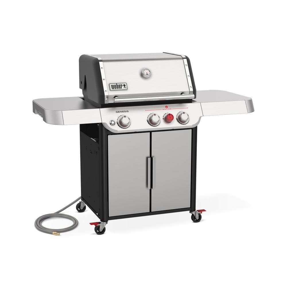 Weber Genesis S-325s 3-Burner Natural Gas Grill in Stainless with Built-In Thermometer 37300001