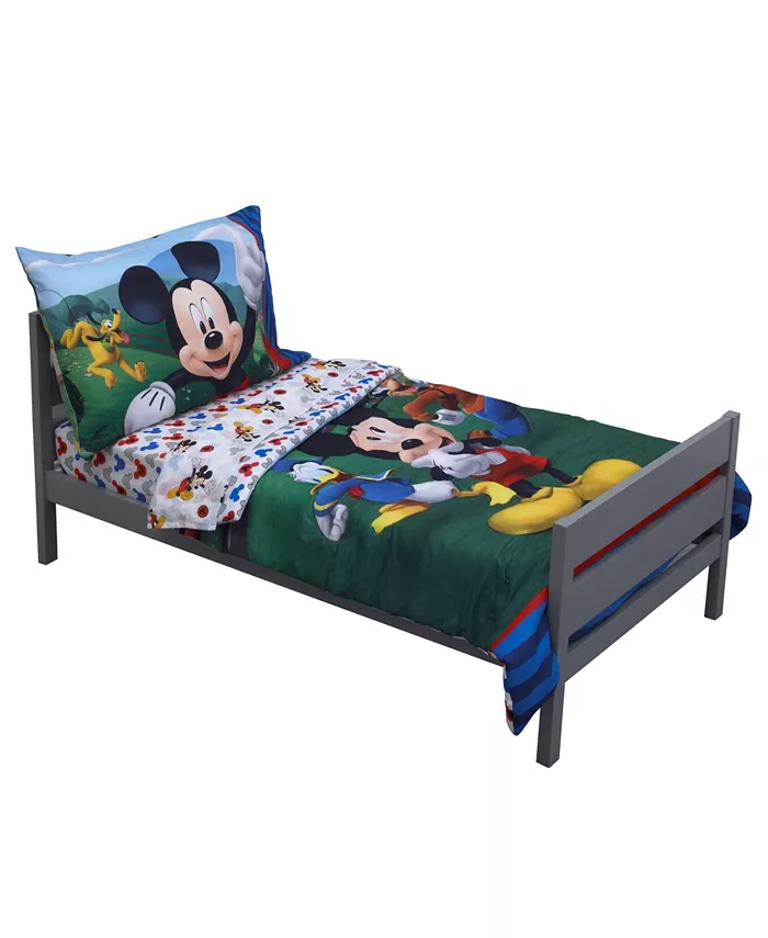 Disney Mickey Mouse - Toddler Sheet Set with Fitted Crib Sheet and Pillowcase， 2 Piece