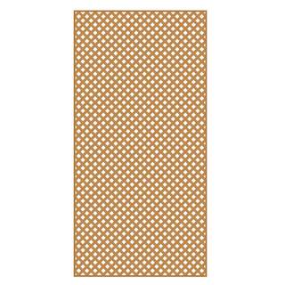 Barrette Outdoor Living 4 ft. x 8 ft. Sierra Cedar Privacy Diamond Vinyl Lattice - Framed 73004038