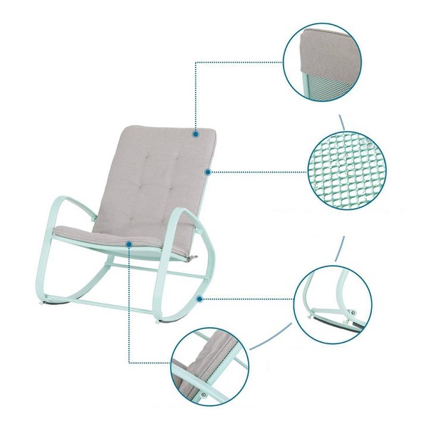 Outdoor Rocking Chair Green Captiva Designs