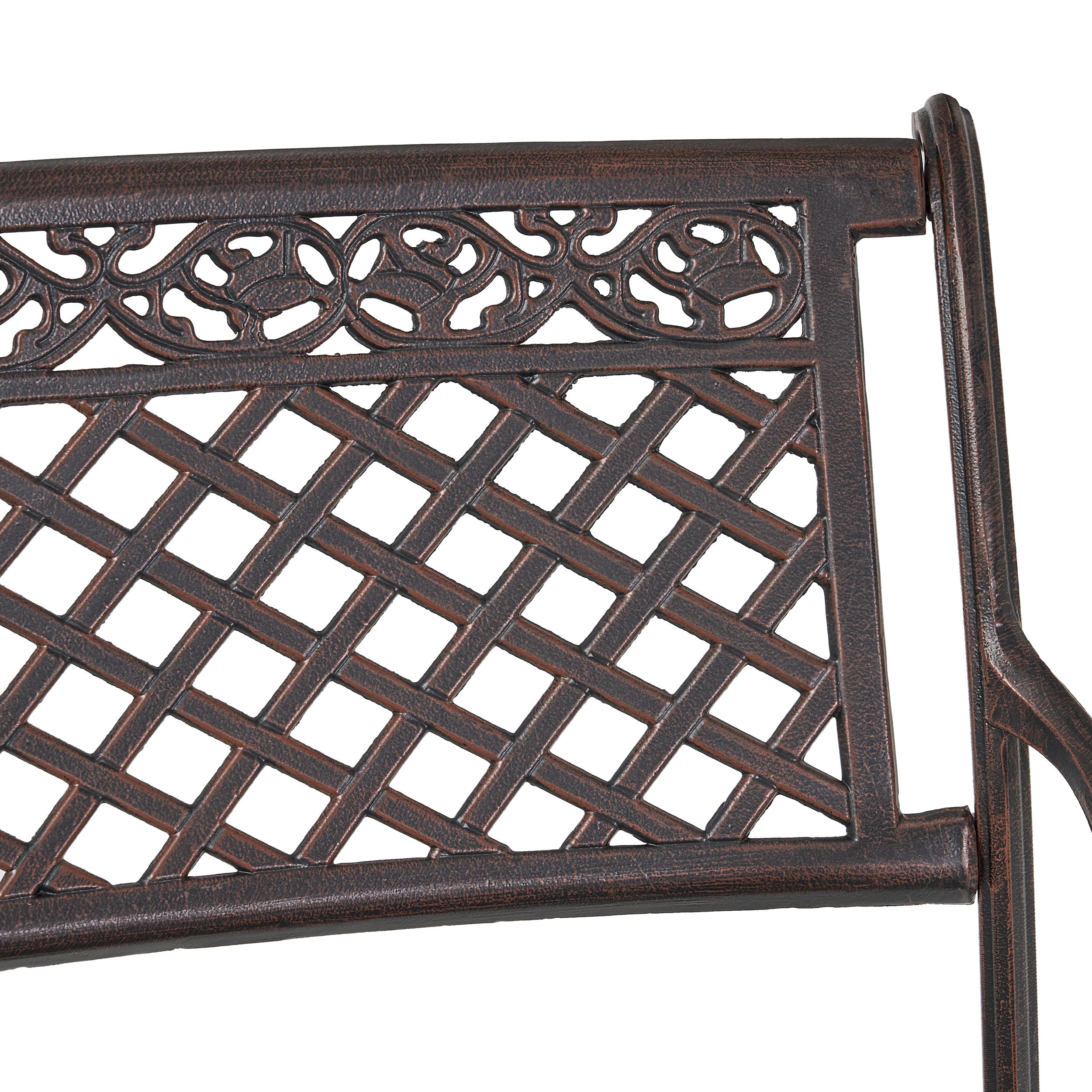 Bainbridge Outdoor Antique Copper Cast Aluminum Bench