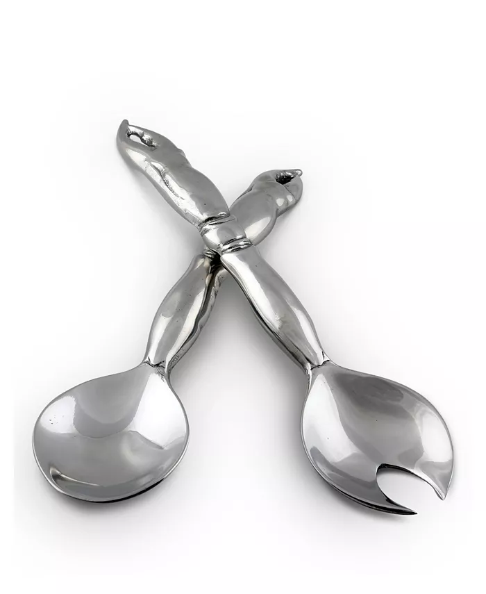 Arthur Court Pewter Crab Claw Salad Serving Set 10 Long