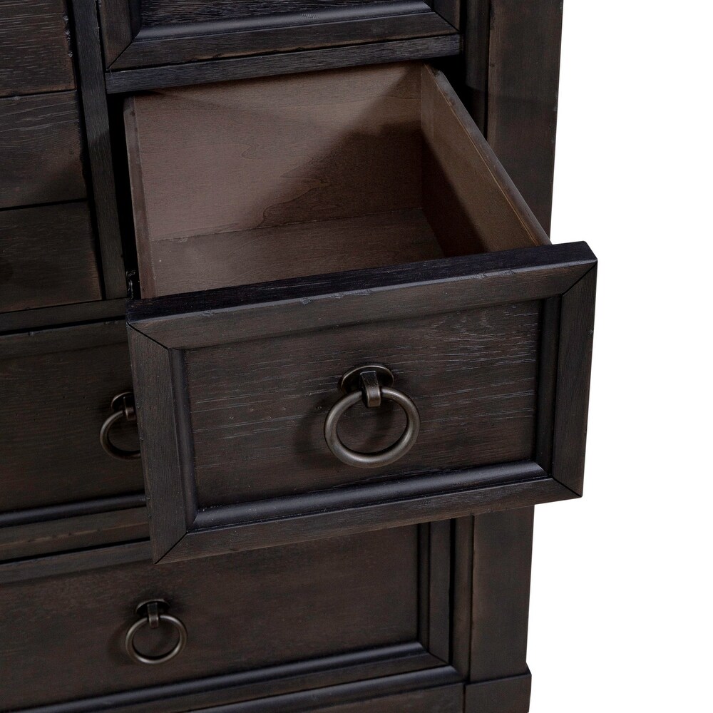 Americana Farmhouse Black 12 Drawer Chesser