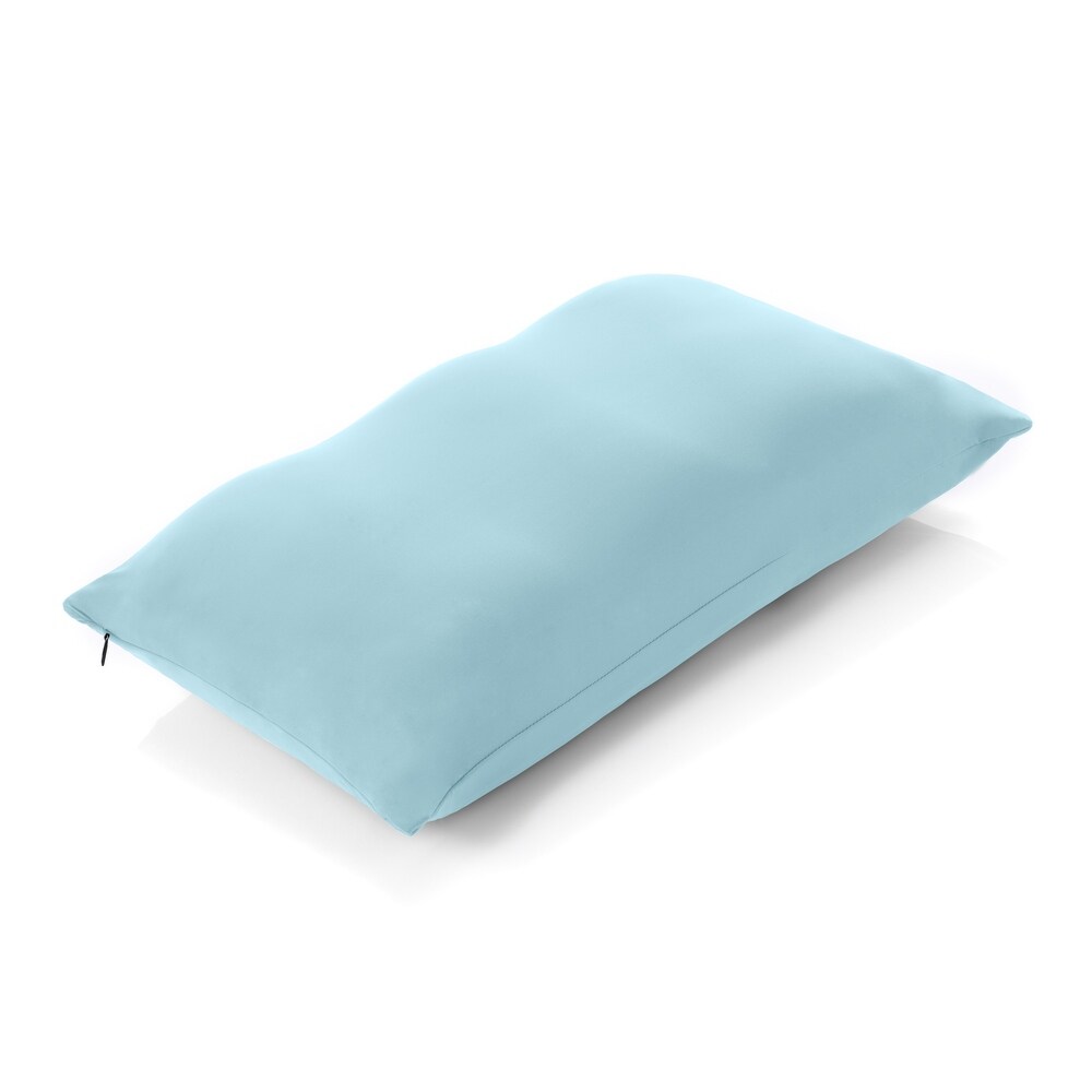 Premium Microbead Pillow  Anti Aging  Silk like Cover  Sweet Baby Blue