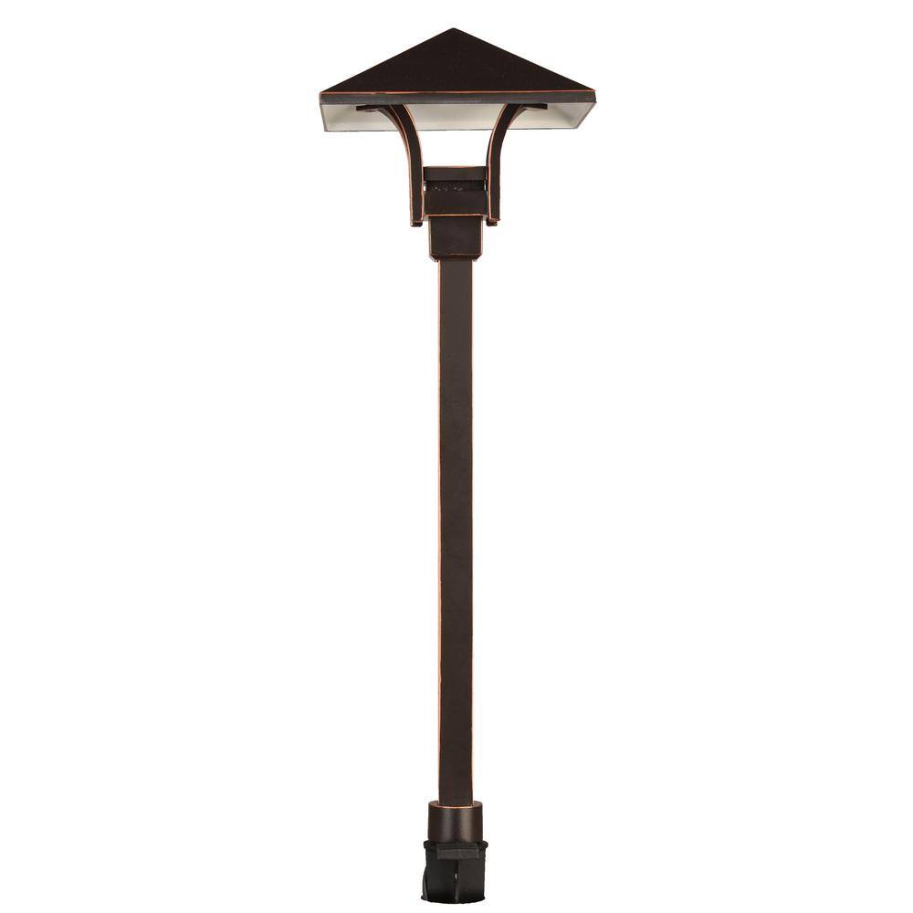 Hampton Bay 4.5-Watt Oil Rubbed Bronze Outdoor Integrated LED Landscape Path Light (8-Pack) JPV1501L-2-8PK