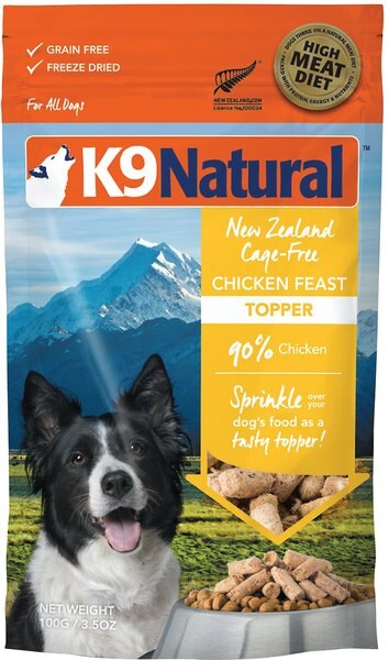 K9 Natural Chicken Feast Raw Grain-Free Freeze-Dried Dog Food Topper