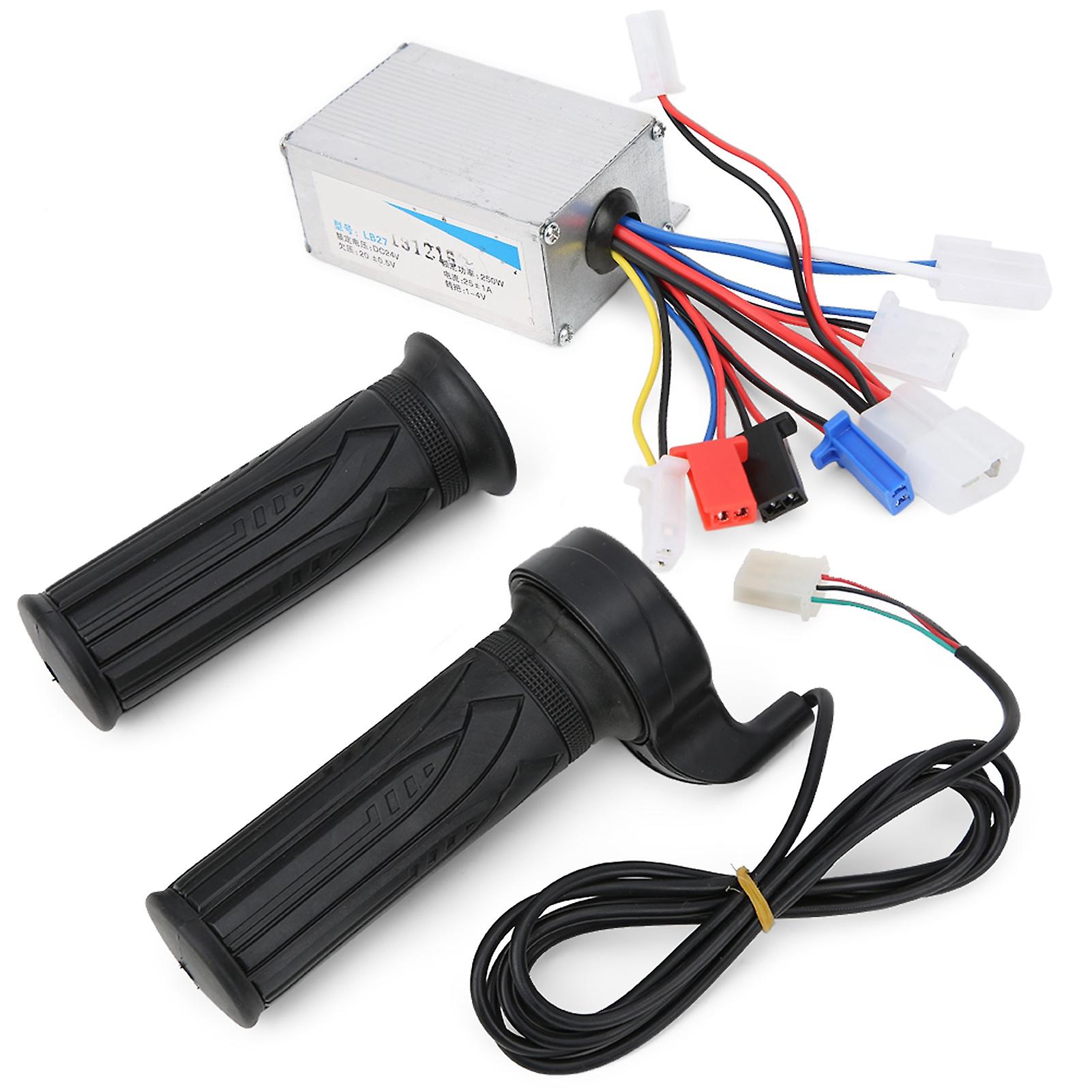 24v 250w Brush Controller Extended Cable Thumb Throttle Grip Electric Bicycle Handlebar