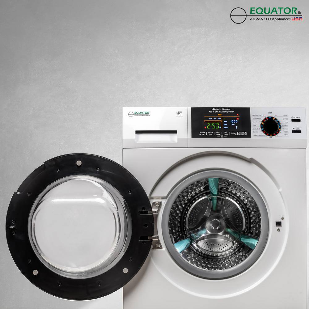 EQUATOR ADVANCED Appliances 23.5 in. Wide Digital Touch 18 lbs Compact 110V Washer 1400 RPM 4 Memory  16 Programs Washer 835