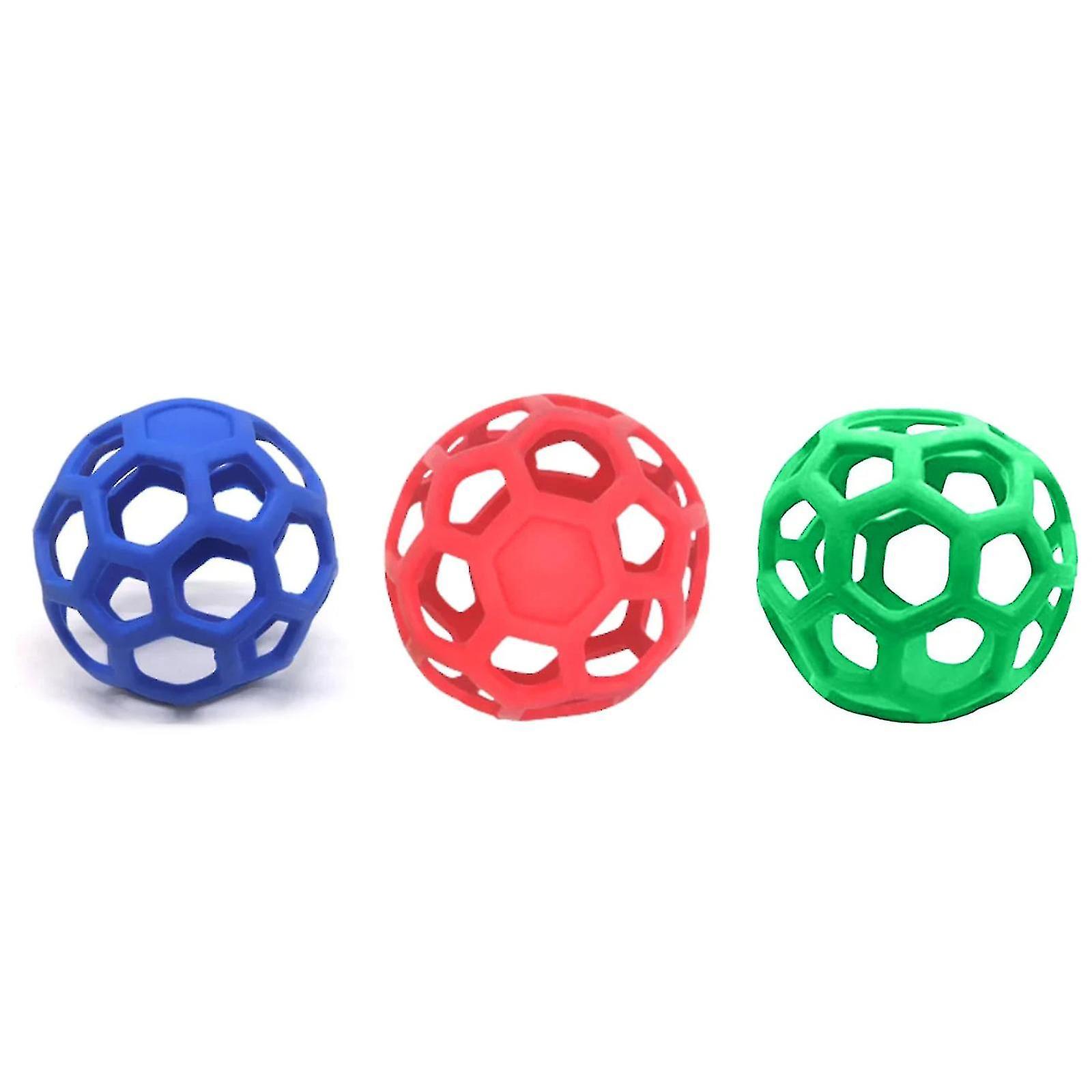 Dog Toy Hollow Ball Tpr Plastic Bite Resistant Elastic Rubber Ball Christmas Bell Pet Toy Ball