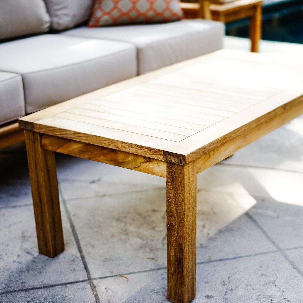 Laurel Teak Rectangle Outdoor Coffee Table