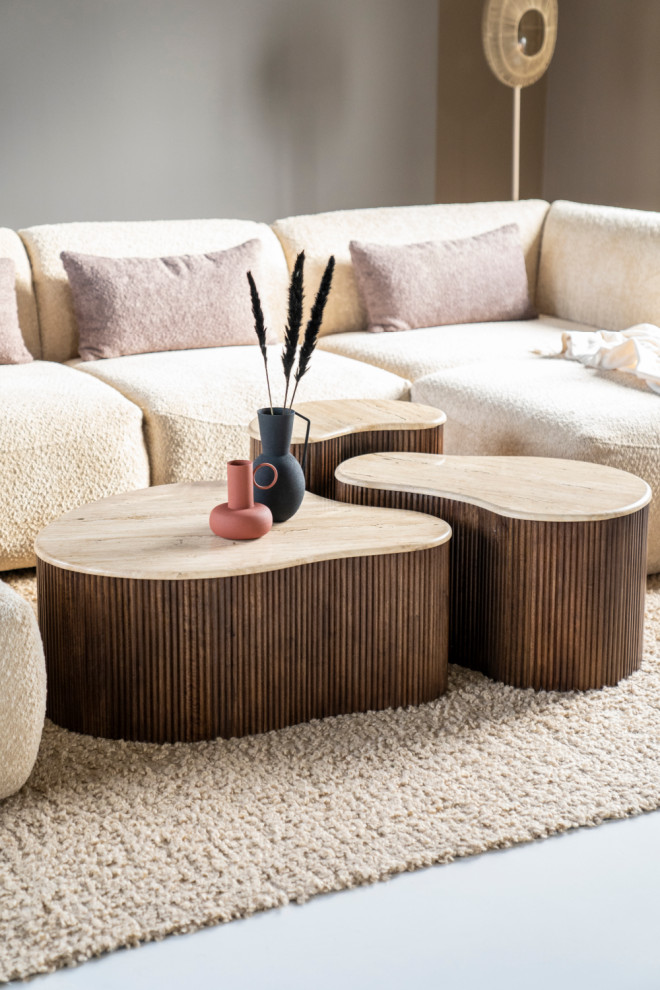 Organic Travertine Coffee Table  Eleonora Mari   Transitional   Coffee Tables   by Oroa   Distinctive Furniture  Houzz