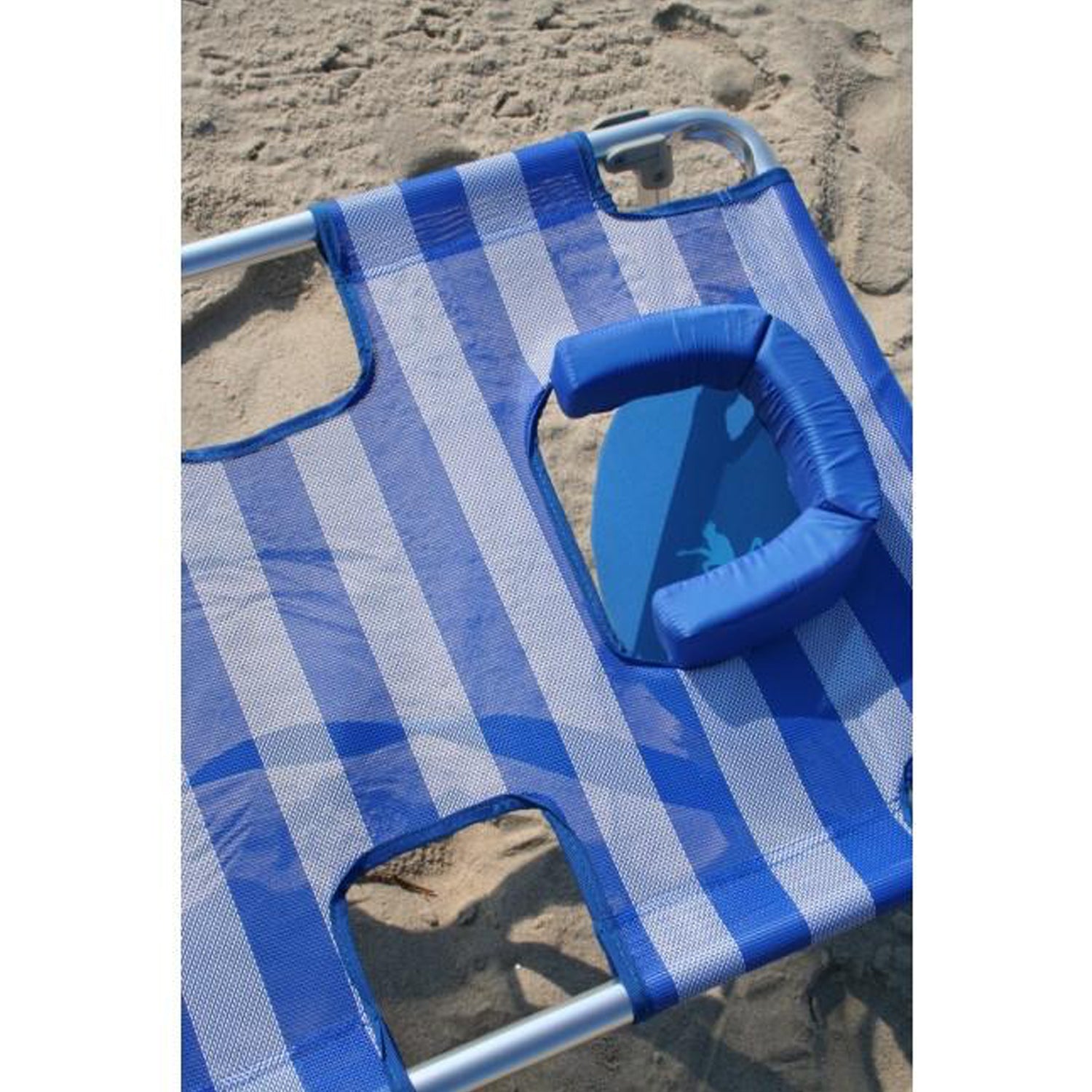 Ostrich 3-N-1 Aluminum Multi-Position Reclining Beach Chair， Striped (2 Pack)