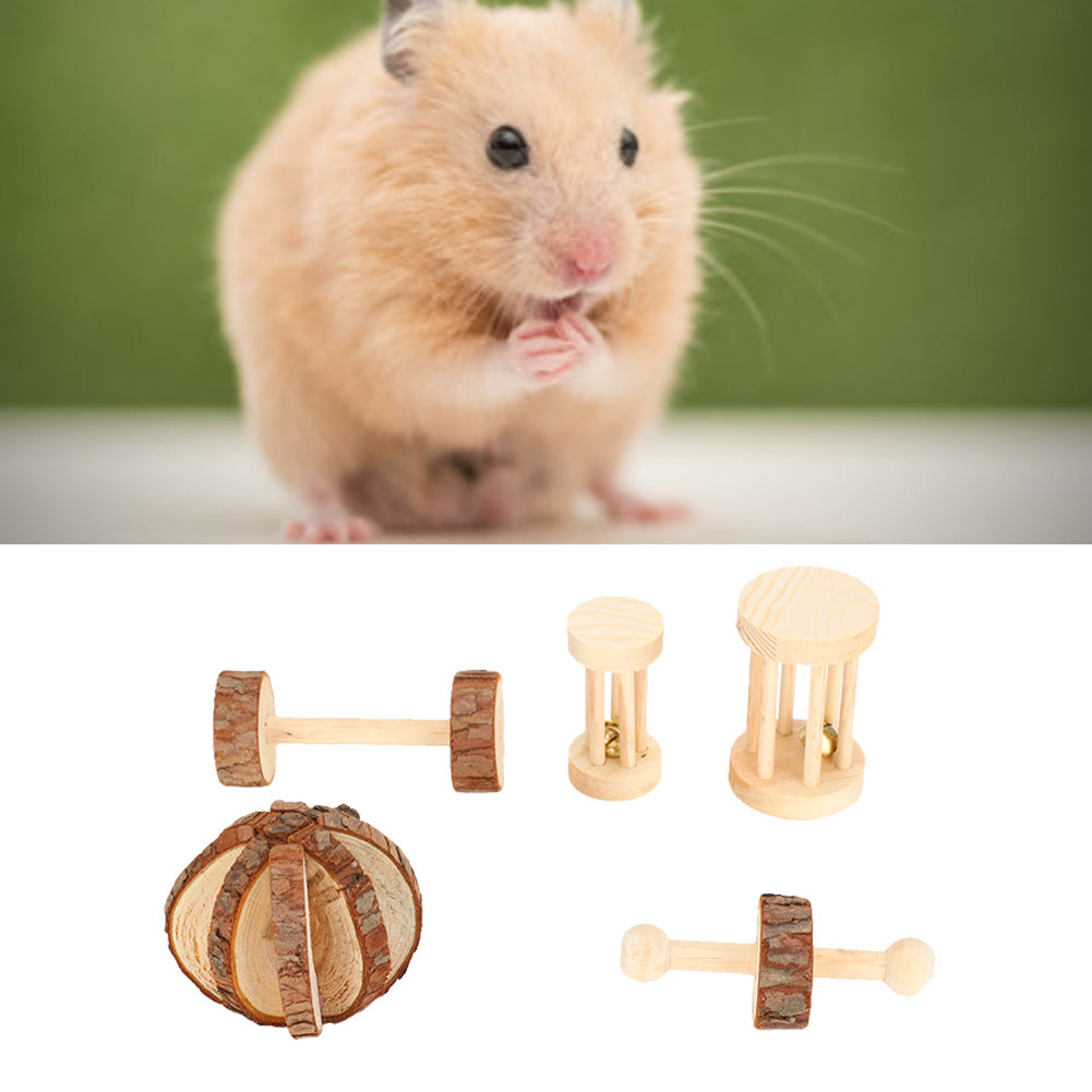 Hamster Toy， Small Pet Toy， Cylindrical Toys Wooden Household For  For Hamster For Guinea Pig Pet Store