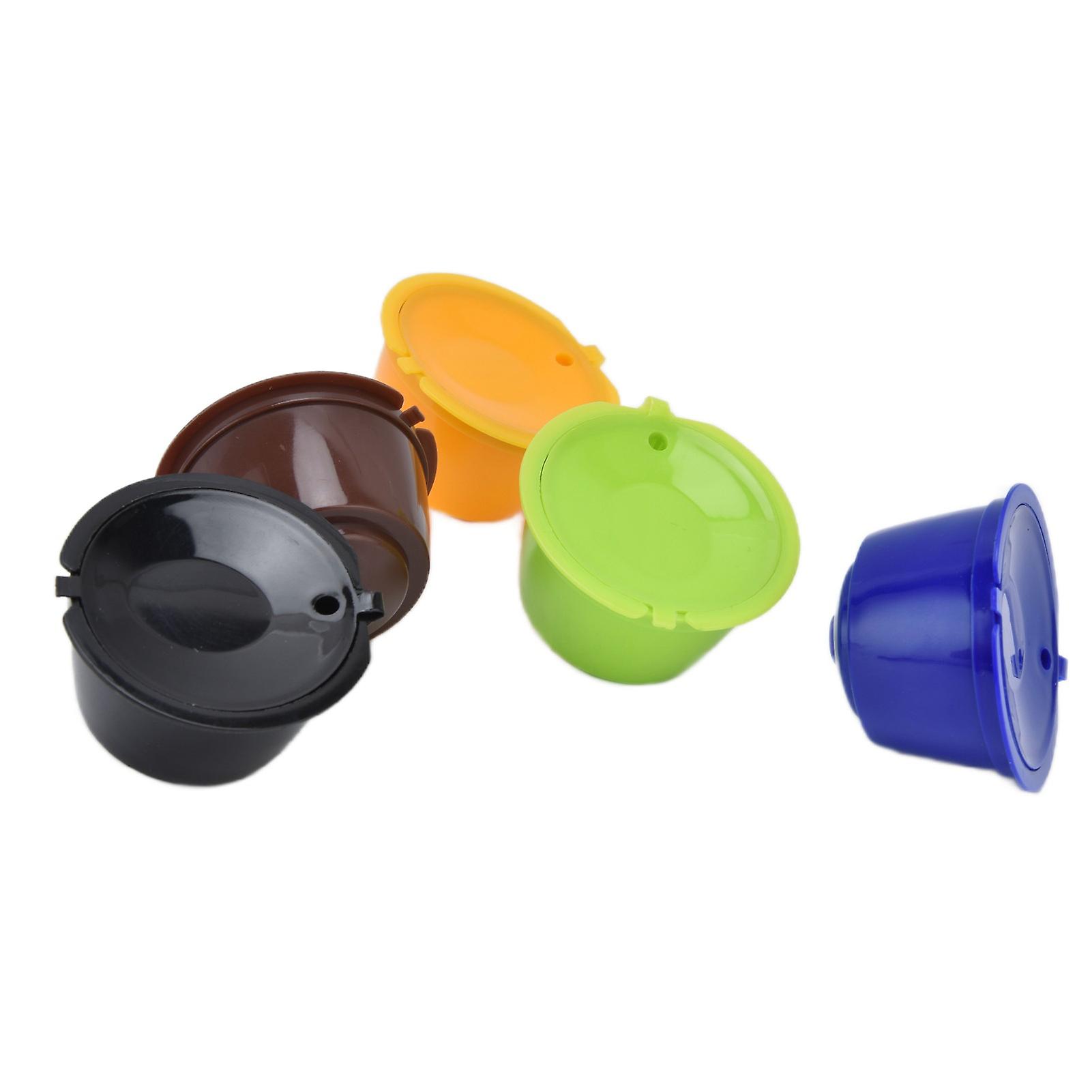 5pcs Reusable Coffee Pod 50ml Refillable Coffee Capsule With Spoon Convenient To Use For Dolce Gusto