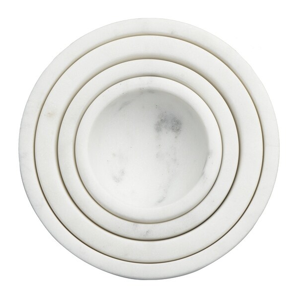 White Marble Bowls (Set of 4)