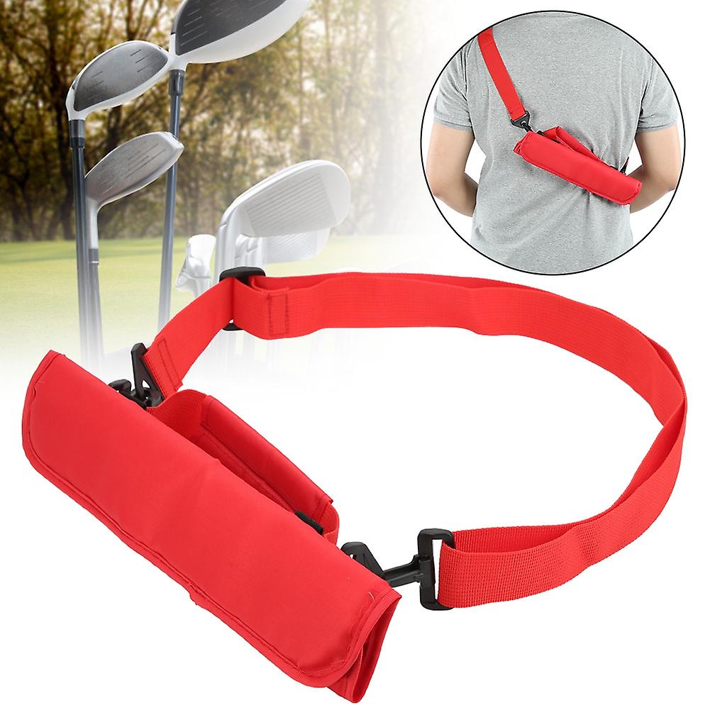 Golf Club Shoulder Bag Portable Grip Small Practicing Training Pouch Carrier Accessoryred