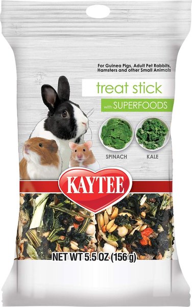 Kaytee Treat Stick with Superfoods Spinach and Kale Flavor Small Animal Treats， 5.5-oz bag