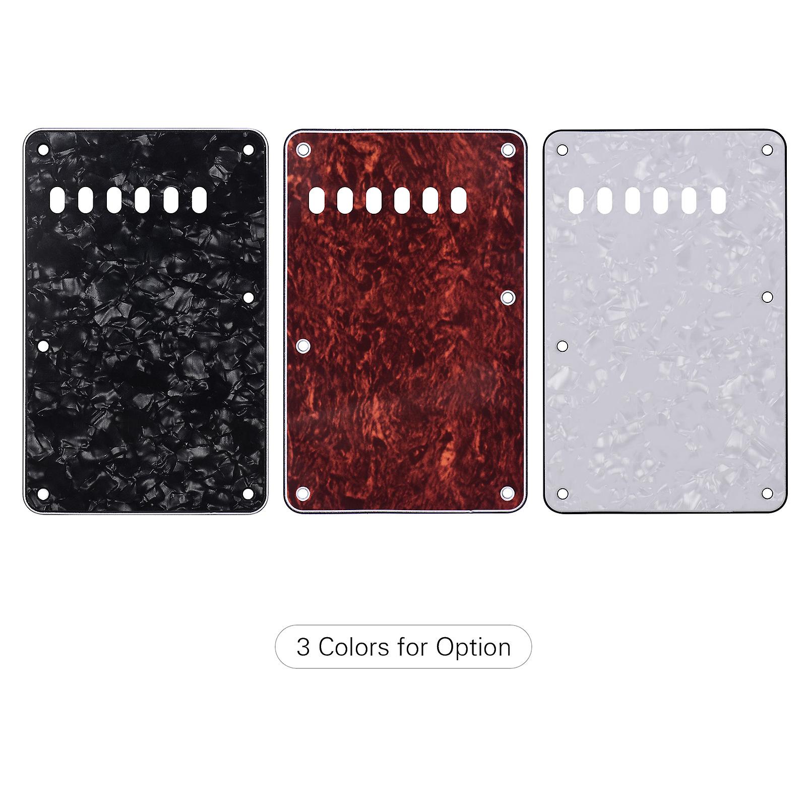 6 Holes 3-ply Guitar Backplate Tremolo Back Cover Replacement For St Electric Guitar Red  Tortoise Shell