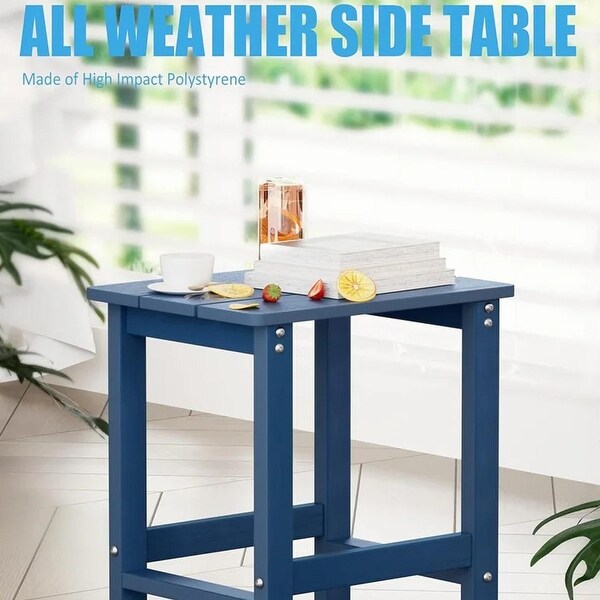 WINSOON Outside Adirondack Square Side Table，Weather Resistant Patio Table