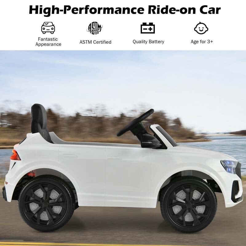 12V Licensed Audi Q8 Kids Ride On Car, Battery Powered 4 Wheeler Riding Toy Car with Remote Control