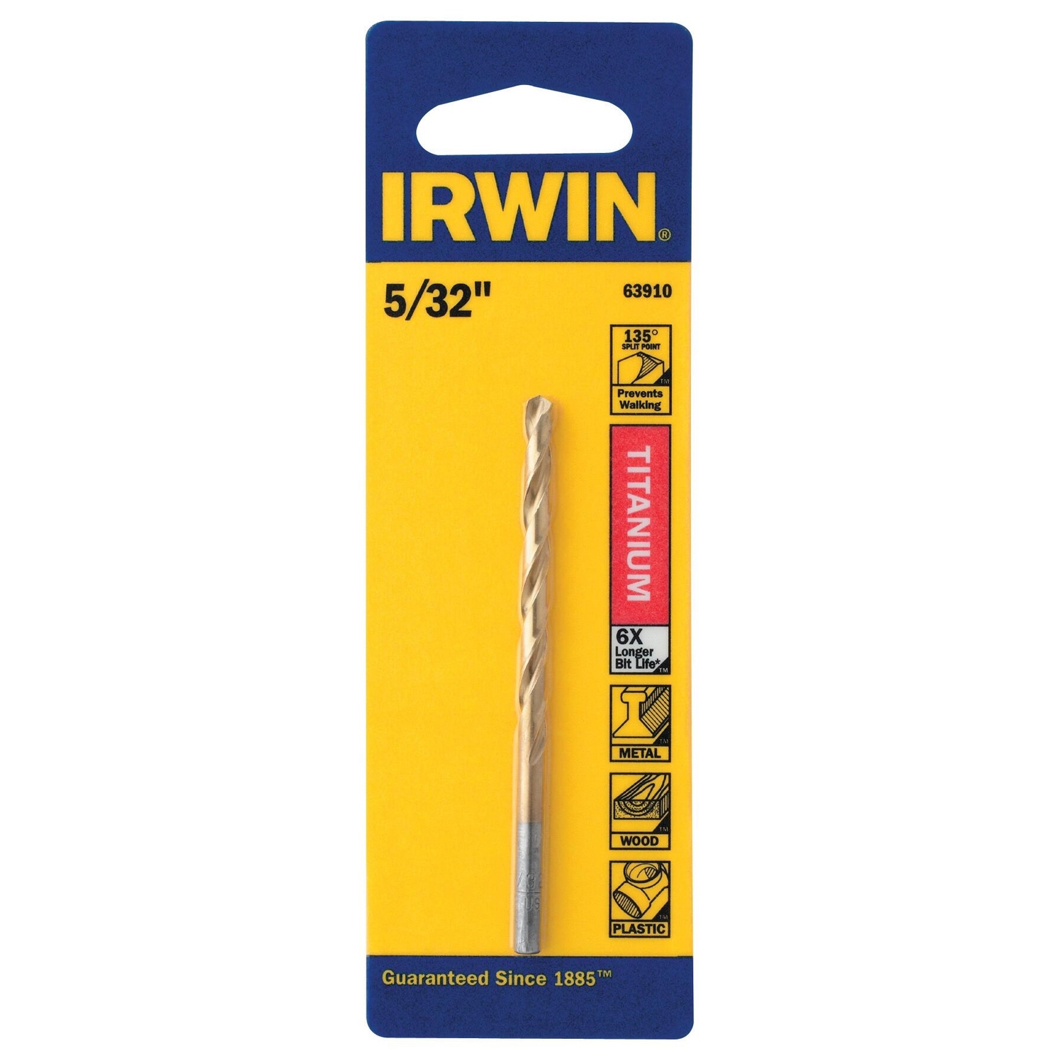 Irwin 5/32 in. X 3-1/8 in. L High Speed Steel Drill Bit 1 pc