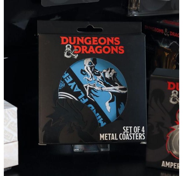 Fanattik Dungeons amp Dragons Monsters 4 piece Metal Drink Coaster Set