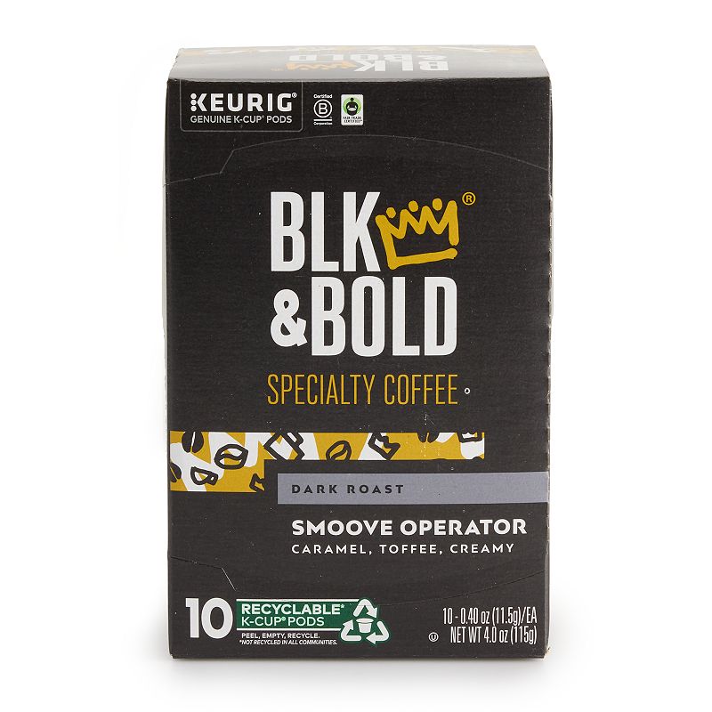 BLK and Bold， LLC Smoove Operator Dark Roast - Keurig K-Cup Coffee Pods - 10-ct.