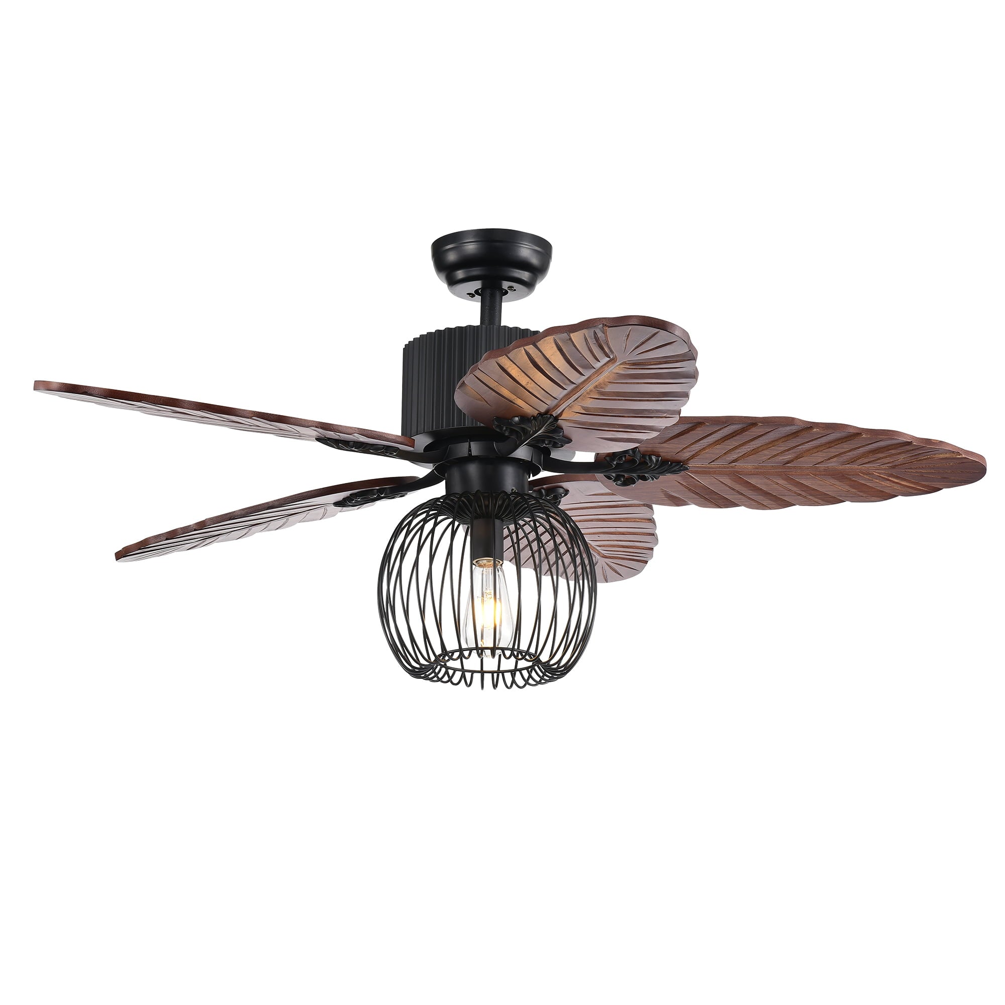 Aguano 48-inch Lighted Ceiling Fan and Broad Leaf Blades (remote controlled)