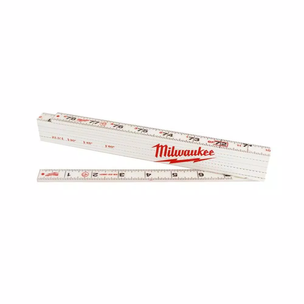 Milwaukee 78 in. Composite Folding Ruler and#8211; XDC Depot