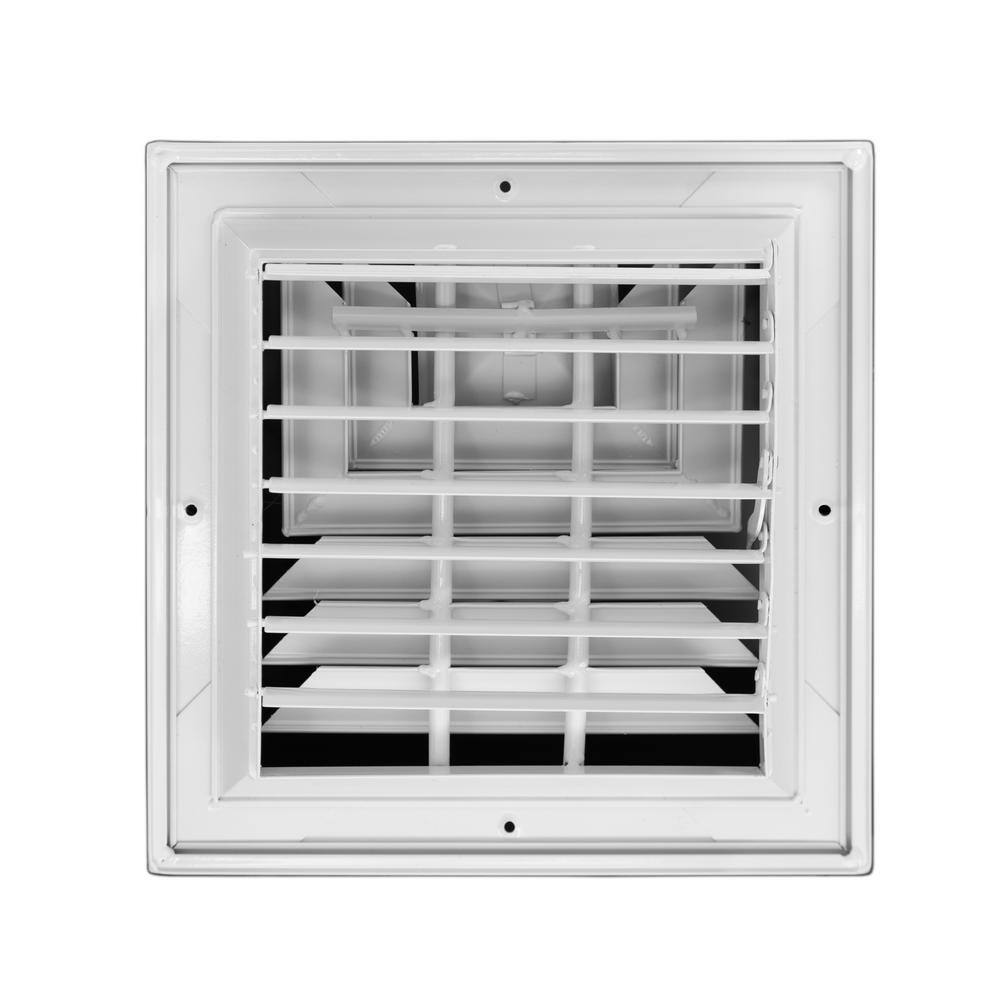 Venti Air 08 in. x 08 in. Aluminum 3-Way DiffuserRegisterGrille for Air Supply HA3D08