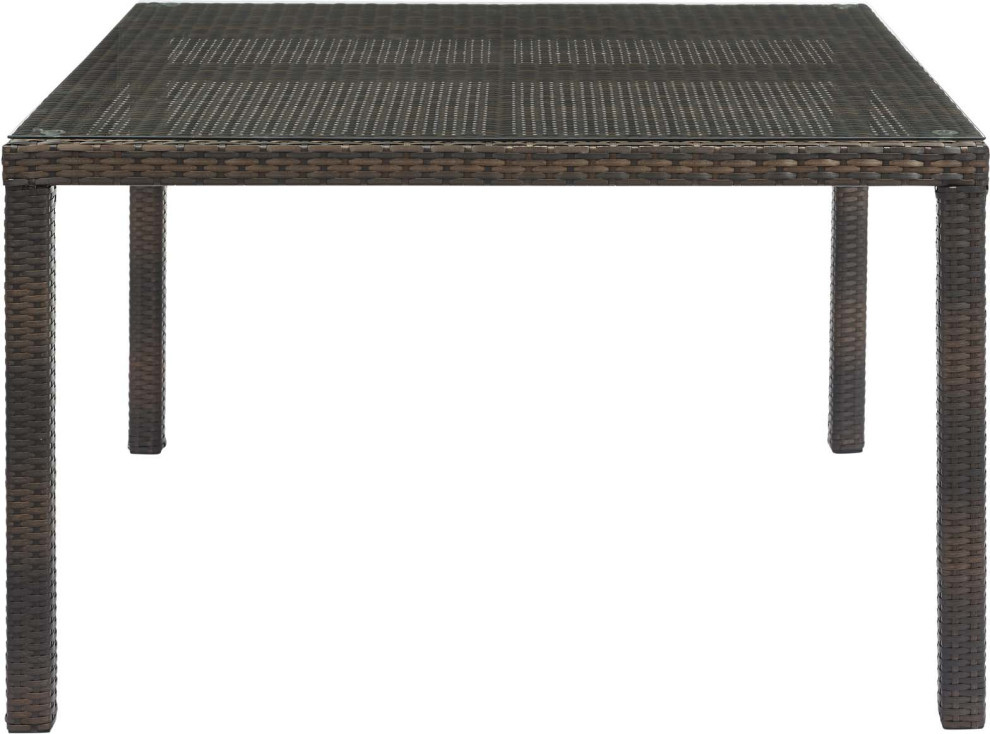 Yolo Square Dining Table   Tropical   Outdoor Dining Tables   by HedgeApple  Houzz