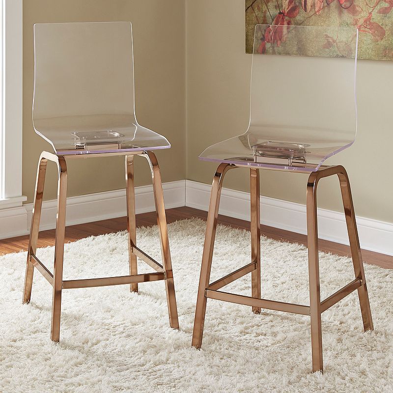 HomeVance Aralia Glam Counter Chair 2-piece Set