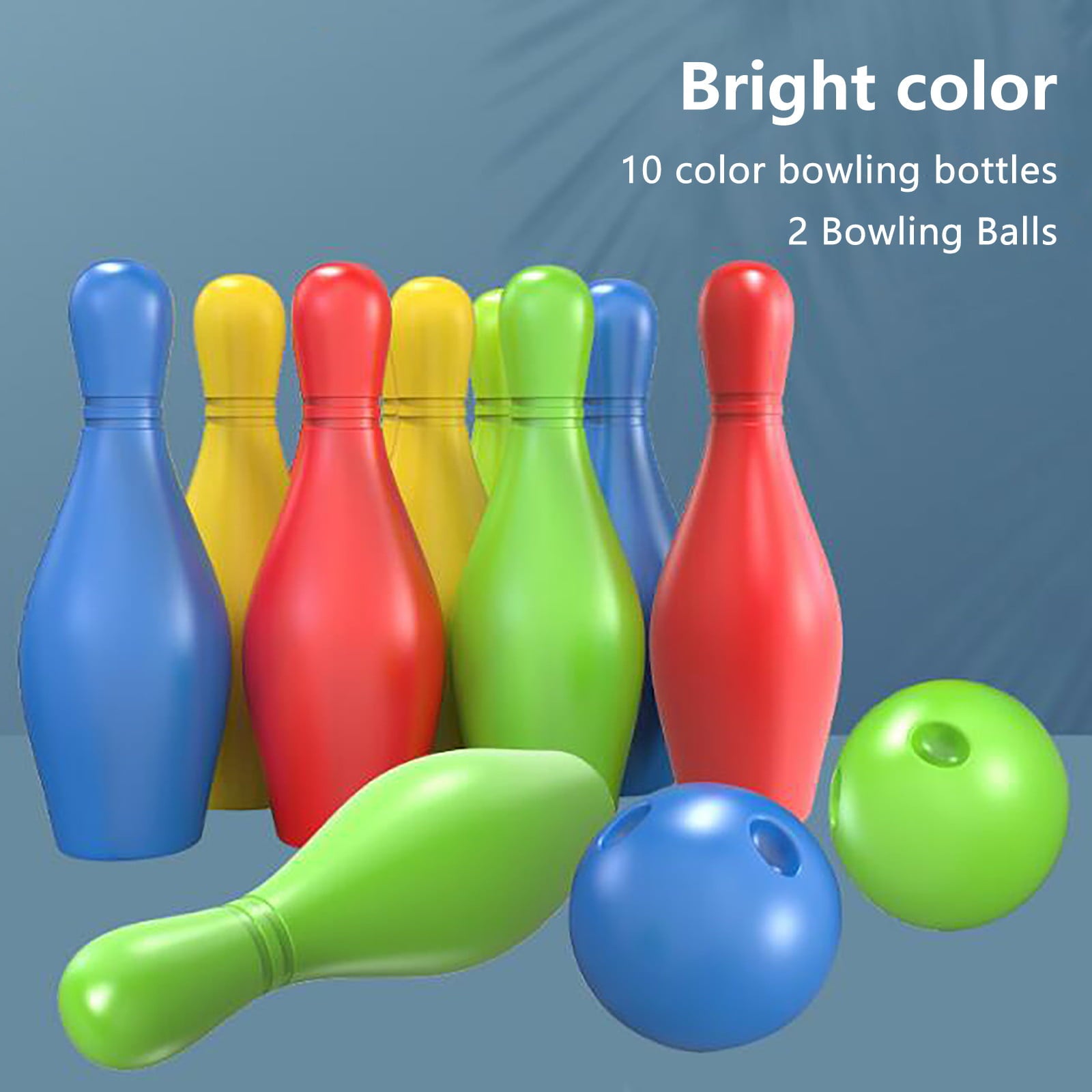 Bowling Interactive Outdoor Sports Indoor Ball Outdoor Bowling Set for Boys Children’s and And Parent-Child 12-Piece Girls Game Games Toys Education