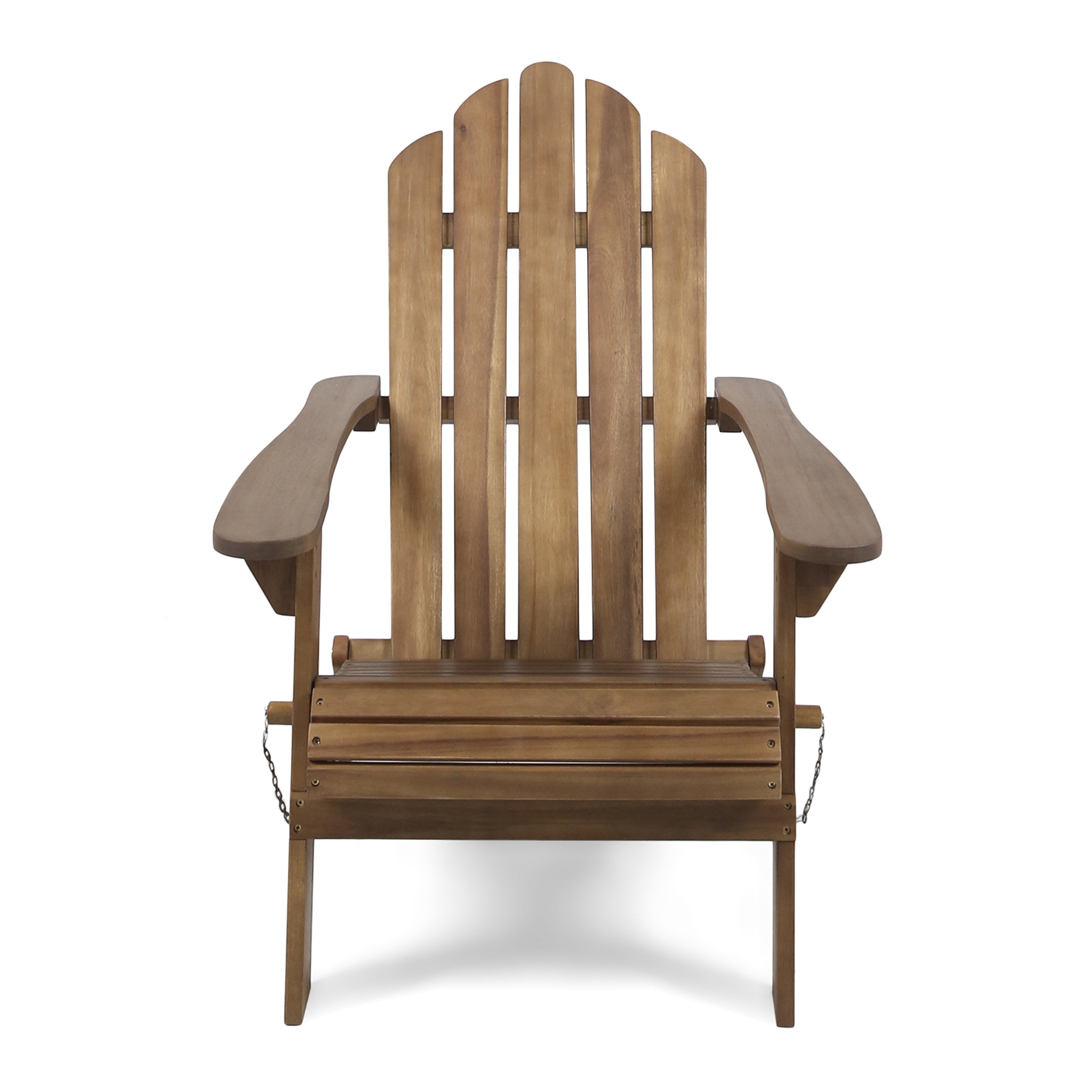 Cara Outdoor Acacia Wood Folding Adirondack Chair