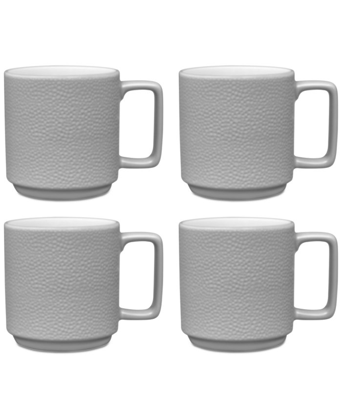 Noritake Colortex Stone Stax Mugs Set of 4