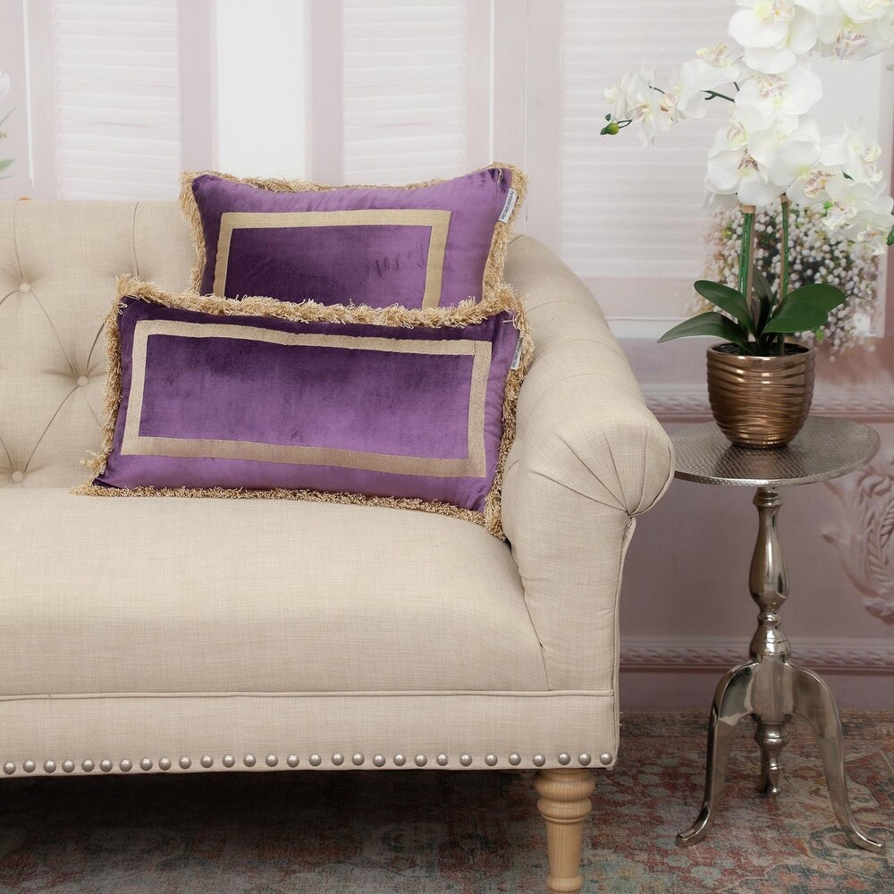 Parkland Collection Catia Transitional Purple Throw Pillow