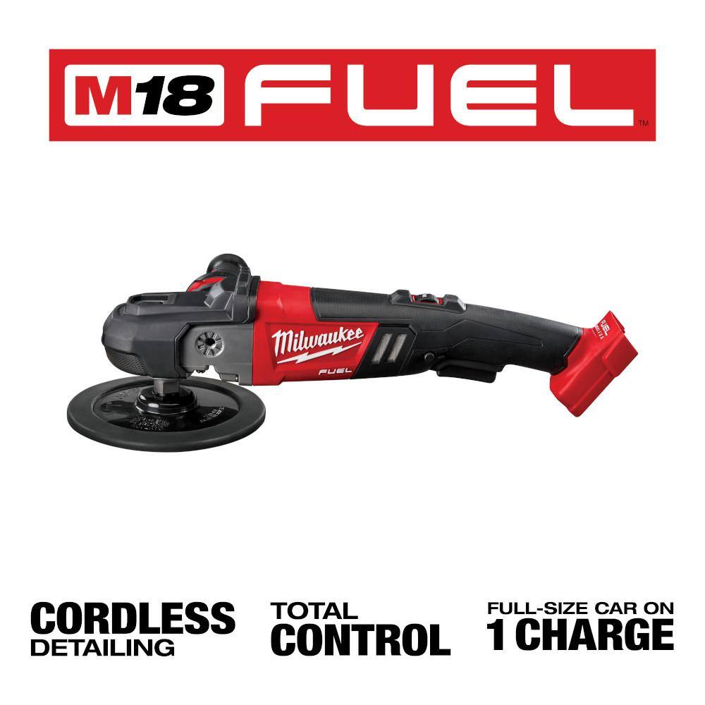 MW M18 FUEL 18V Lithium-Ion Brushless Cordless 7 in. Variable Speed Polisher (Tool-Only) 2738-20